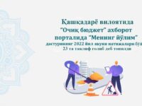 «Менинг йўлим” лойиҳасида вилоятимиздан 23 та таклифлар ғолиб деб топилди